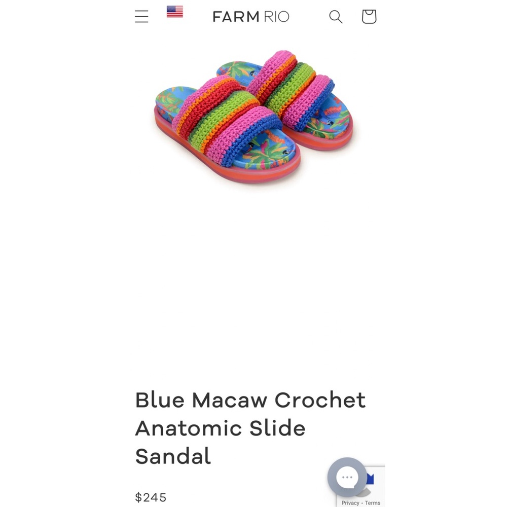 FARM Rio Blue Macaw Crochet Sandals - Picture 8 of 13